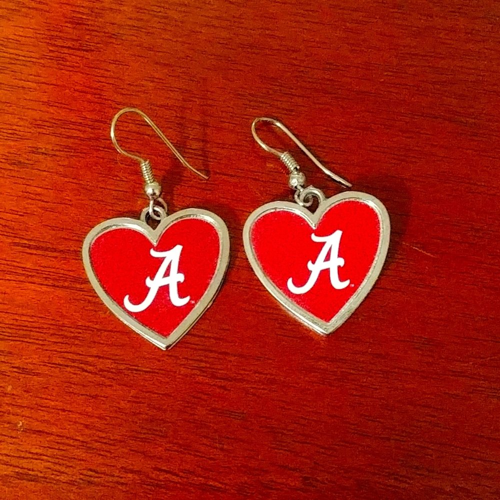 Universiry of AL Heart Earrings 💐3 for 15💐